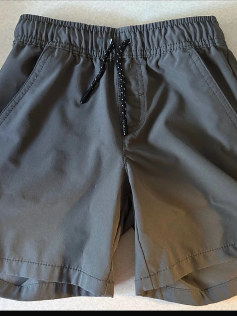 Cat & Jack Gray Elastic Waist Shorts with Drawstring